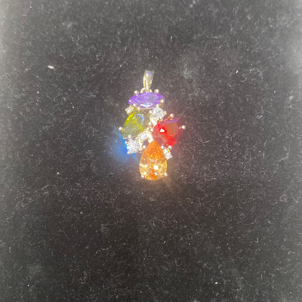Silver Rhinestone, And Crystal Charm.